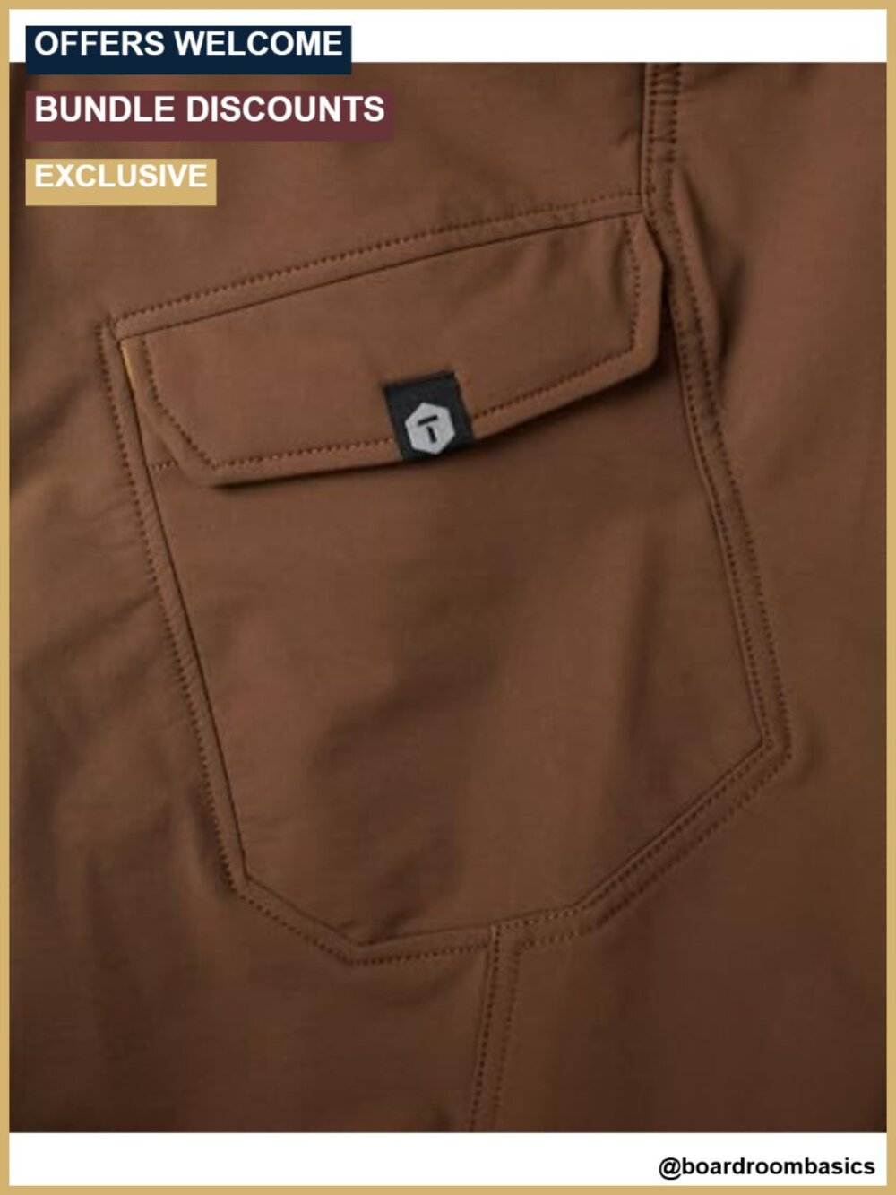 Men's Water-Resistant Work Pants 4-Way Stretch 9 Pockets Articulated Knees - Picture 5 of 6